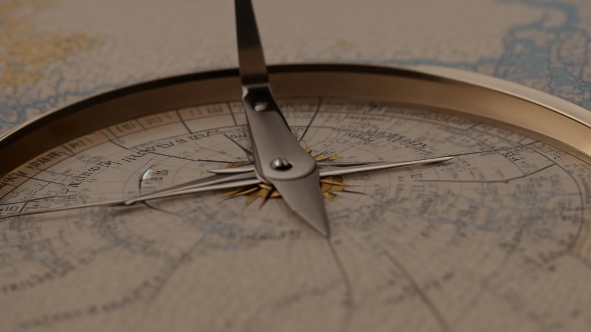 a close-up of a compass lying on top of a map, symbolizing navigation through the competitive landscape.