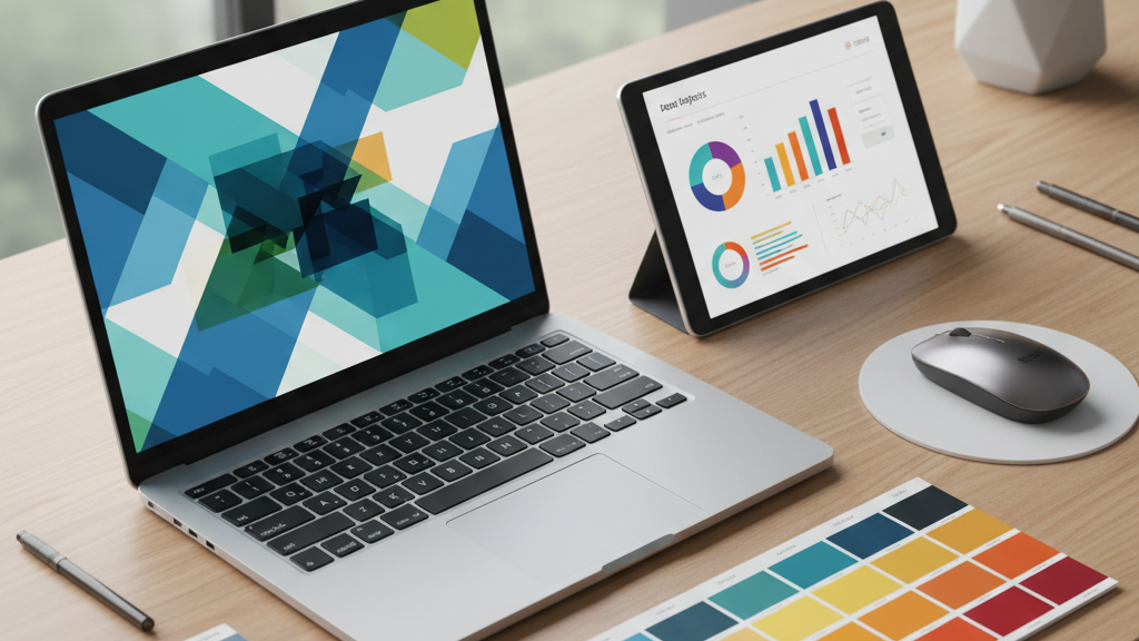 Analytics workspace concept representing review of December data to plan a January marketing strategy